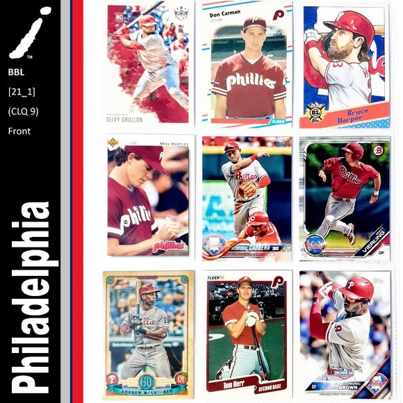MLB Other - Philadelphia Phillies 9 Card Lot - BBL [21_1]